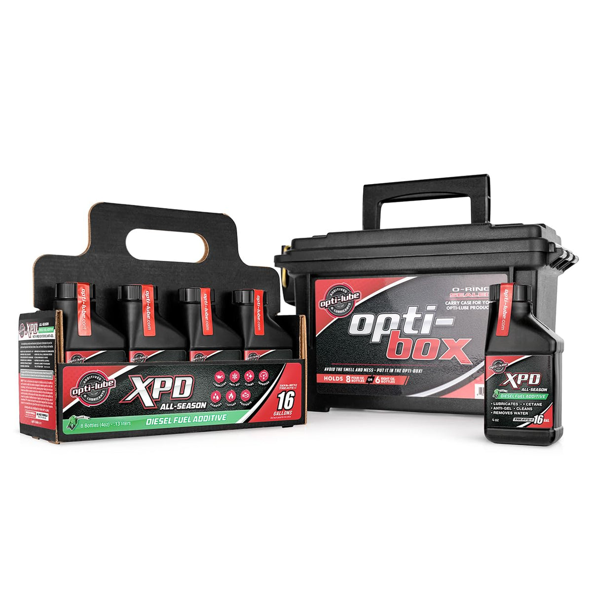 Opti-Lube Xpd All-Season Diesel Fuel Additive - 4Oz Bottles (8 Pack With Opti-Box)