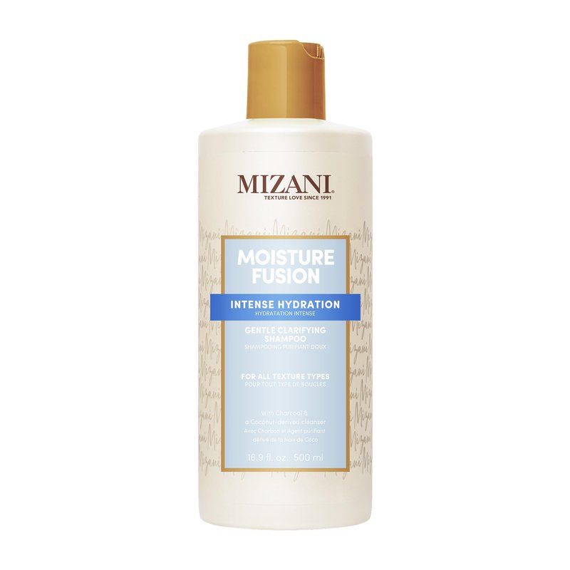 Mizani Moisture Fusion Gentle Clarifying Shampoo - Cleanses Hair to Get Rid Of Buildup, With Charcoal, For Curly Hair