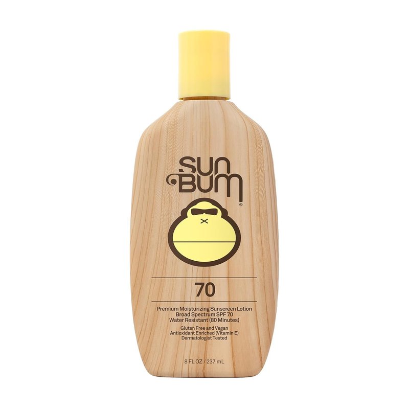 Sun Bum Original SPF 70 Sunscreen Lotion | Vegan and Hawaii 104 Act Compliant (Octinoxate & Oxybenzone Free) Broad Spectrum Moisturizing UVA/UVB Sunscreen with Vitamin E | 8 oz (Pack of 2)