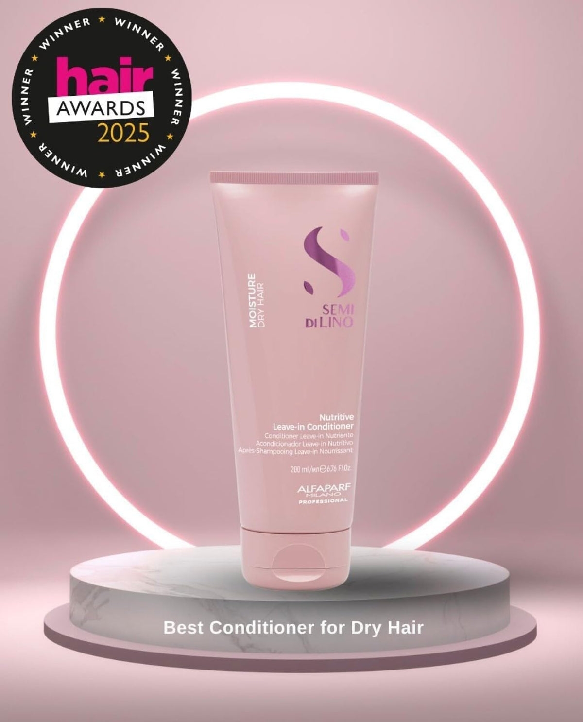ALFAPARF MILANO Semi Di Lino Moisture Nutritive Leave-in Sulfate Free Conditioner for Dry Hair - Professional Salon Quality - SLS, Paraben and Paraffin Free - Safe on Color Treated Hair