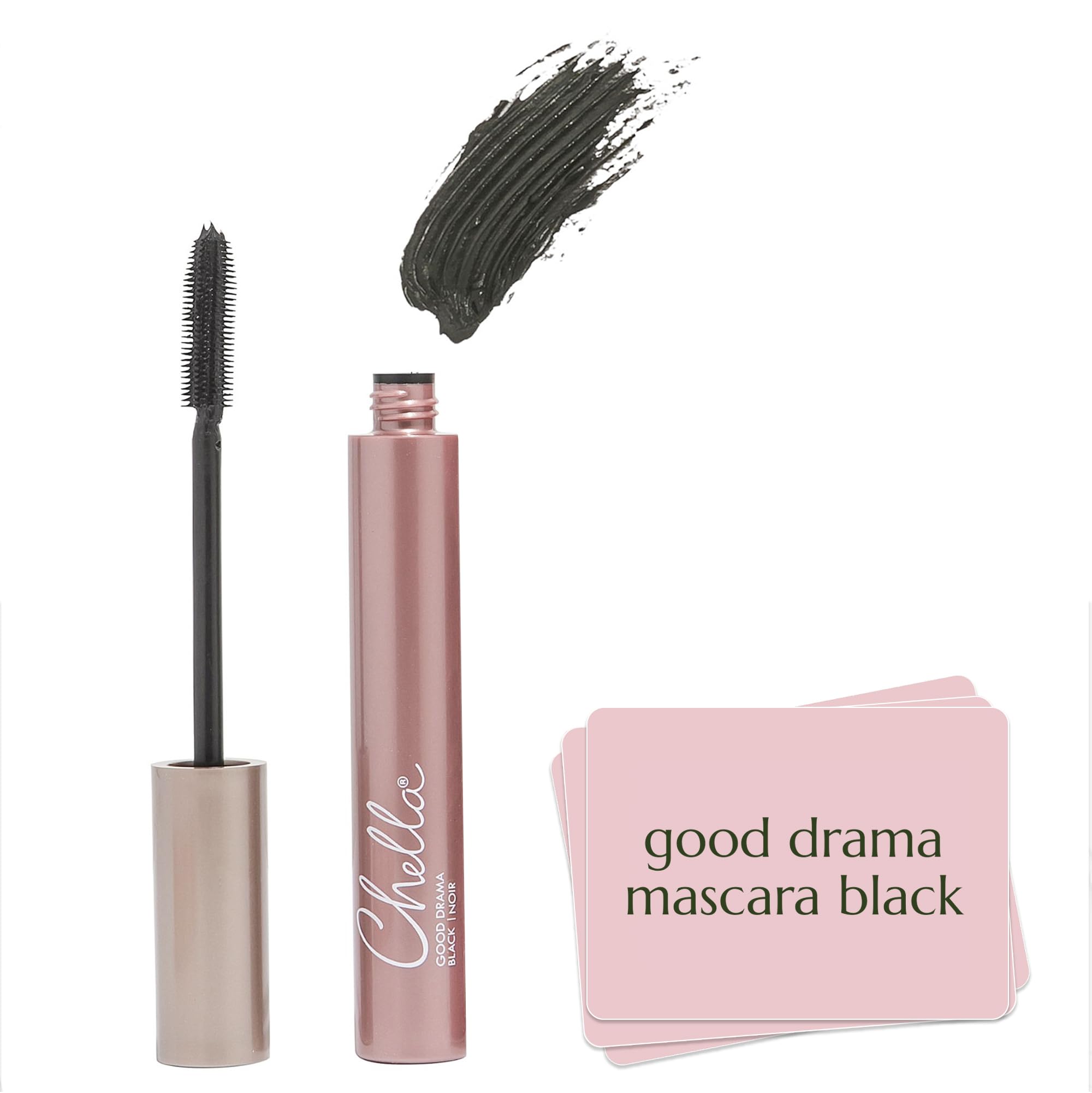 Chella Good Drama Vegan Mascara, 0.33 Fl. Oz (Black)