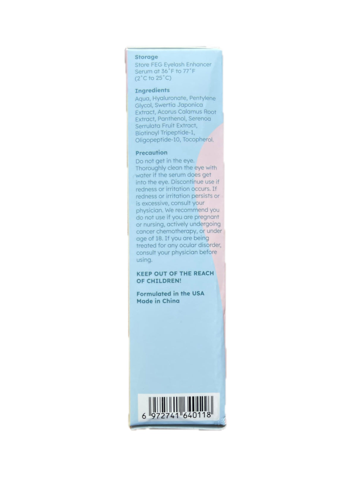 FEG Eyelash Enhancer Rapid Lash Growth Serum with Natural Ingredients | Lash Serum for Growing Thick, Full, and Long Eyelashes | Stimulates Natural Growth | 2-Pack of 3ml Tubes