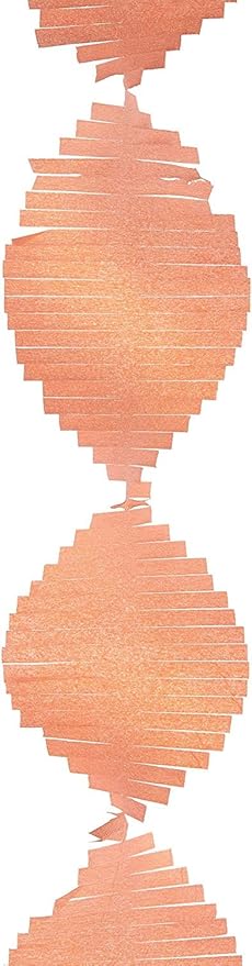 Elegant Coral Tissue Fringe Garland - 9 ft. (1 Pc.) - Premium Paper, Stunning & Versatile Decor - Ideal for Any Events