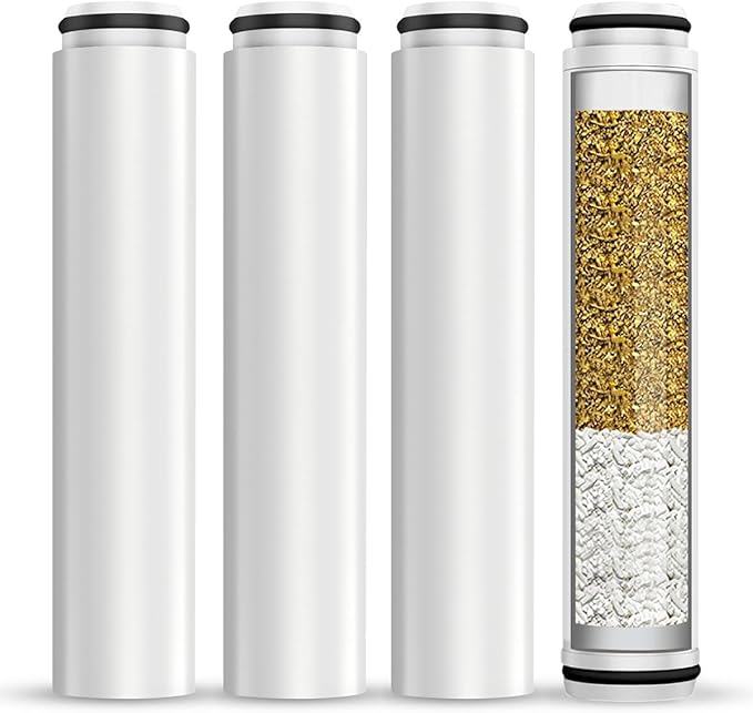 Cobbe 4 Pack Replacement Filters for Handheld Shower Head - UPGRADE FILTERING DURATION - Remove Chlorine - Reduces Dry Itchy Skin
