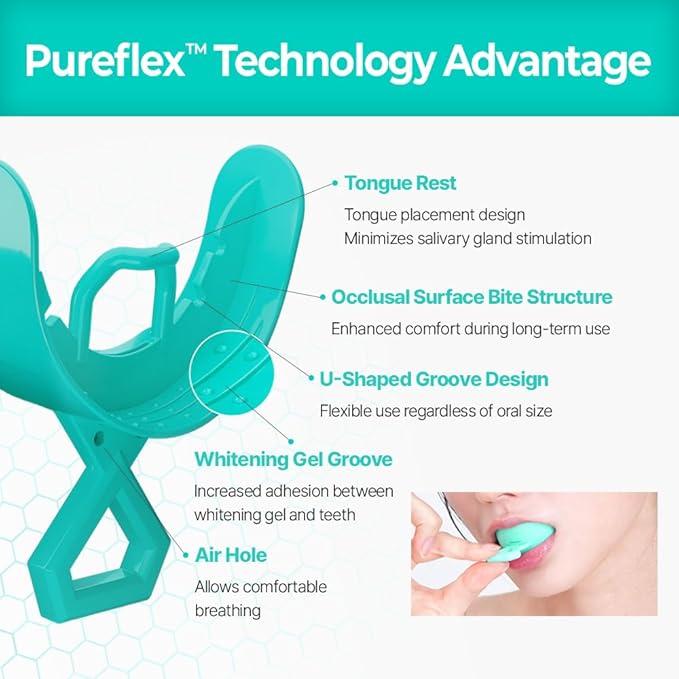 Live Orals PureDia Teeth Whitening Kit - Gel & Mouthpiece Set, Hydrogen Peroxide, Dentist Formulated for Sensitive Teeth, 28 Treatments.