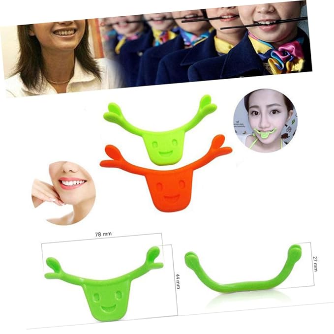 2pcs Smile Trainer Silicone Mouth Exerciser for Face Muscle Stretching and Lifting Edible Safe Material Smile Lifting Training Tool for Natural Enhancement