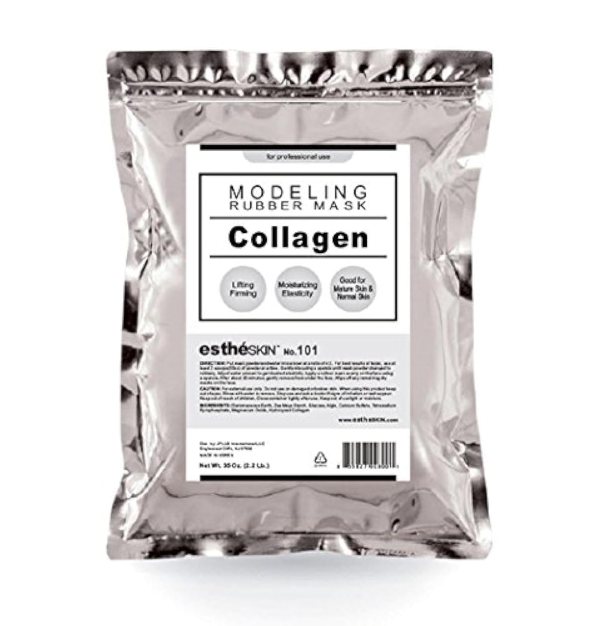 estheSKIN No.101 Collagen Peel Off Type Modeling Rubber Mask for Facial Skin Care Treatment, 35oz