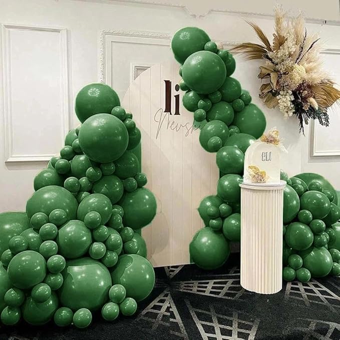 Pastel Green Balloon Garland Kit Different Sizes Double Stuffed Balloons Latex Sage Balloon Jungle Green Arch For Birthday Safari Baby Shower Gender Reveal Bridal Boho Party