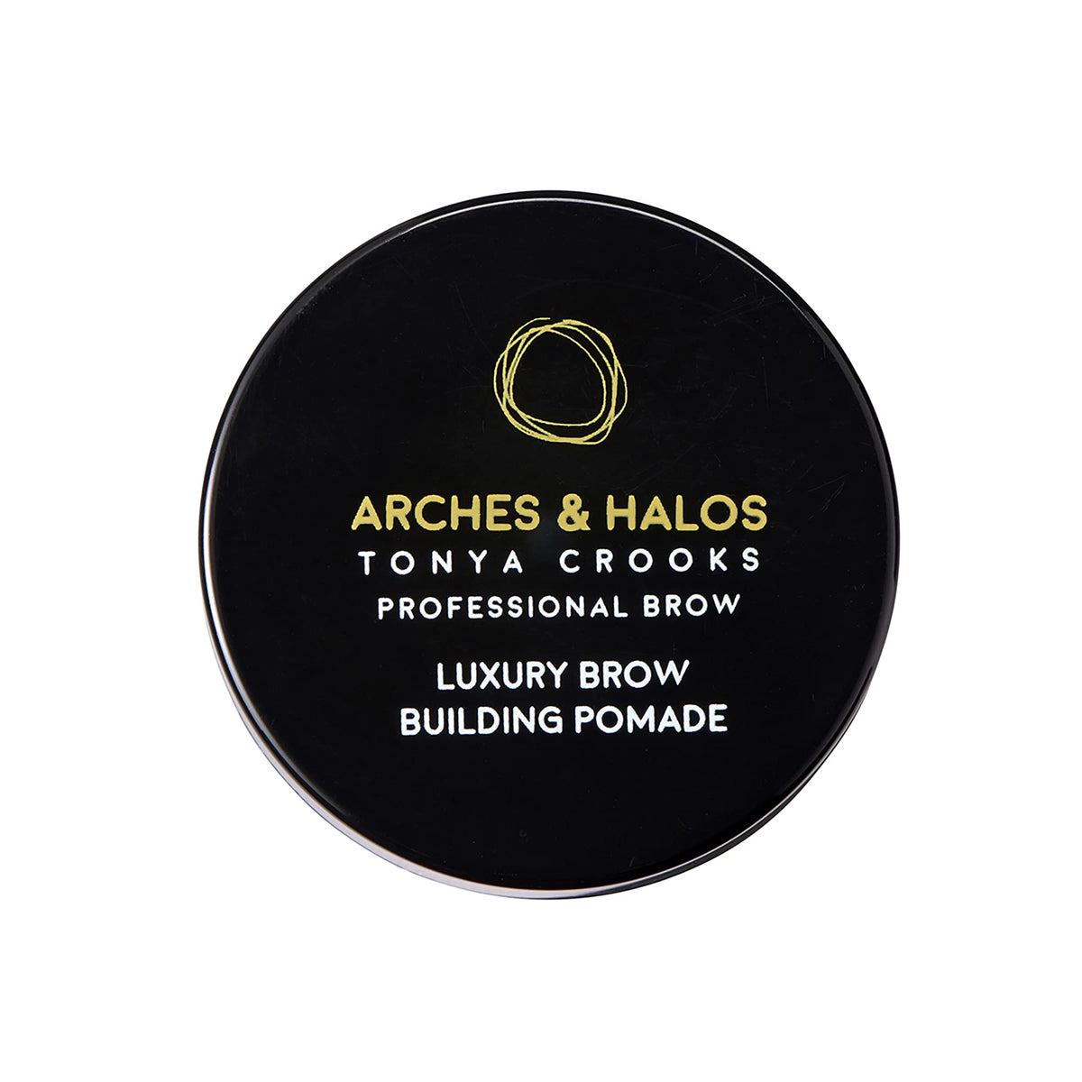 Arches & Halos Luxury Brow Building Pomade - Warm Brown - Tinting Brow Definer for Sculpting and Shaping Eyebrows - Soft, Smudge-Proof, Silky Texture - Lightweight Cream and Gel Blend - 0.016 oz