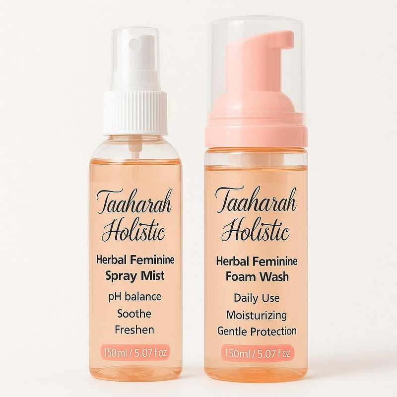 Luxury Plant-Based Feminine Spray and Wash Set – Intimate Care for Women, Daily Hygiene Solution for Sensitive Areas, pH Balancing and Refreshing Comfort, 5.07 fl oz