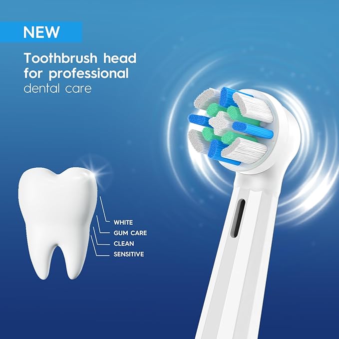 8 Pcs IO Replacement Heads Compatible with Braun Oral B iO 2/3/4/5/6/7/8/9/10 Series Electric Toothbrushes, IO Brush Heads Compatible with Oral B iO for Teeth Clean (Black/White)