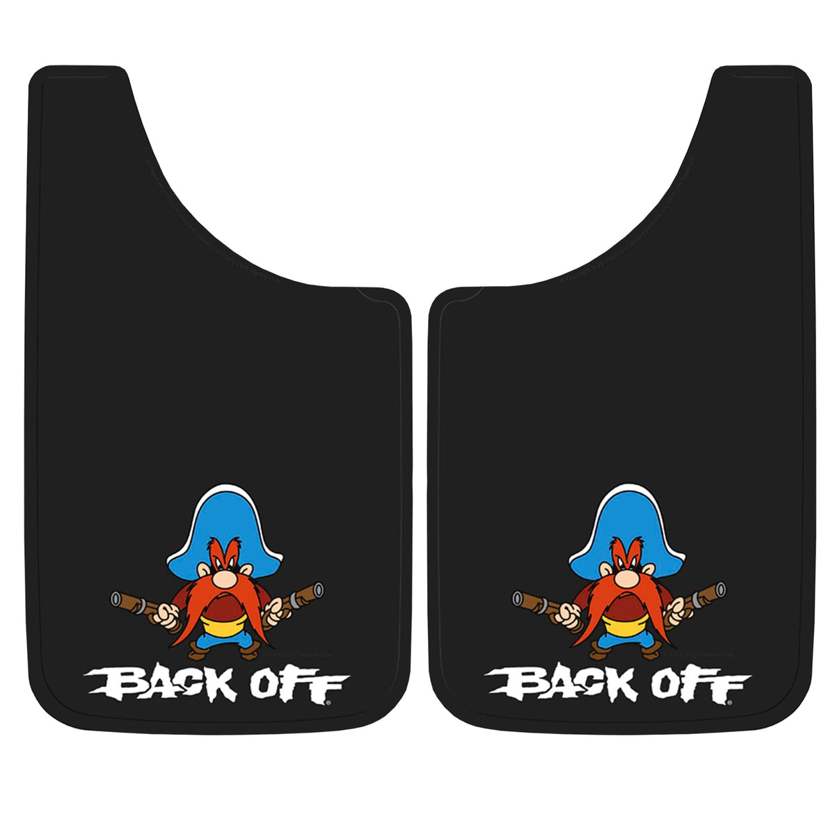 Plasticolor 000502R01 Yosemite Sam Back Off Easy Fit Mud Guard 11 - Set of 2,Multi-colored