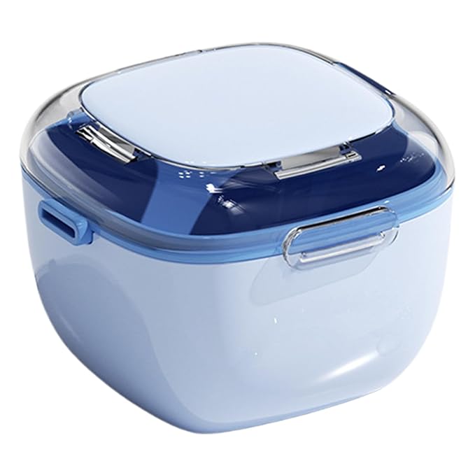 Denture Cleaning Case - False Teeth Container with Strainer Basket for Cleaning and Soaking | Portable Pp Storage Box That Keeps Dentures Secure Hygienic and Easy to Rinse