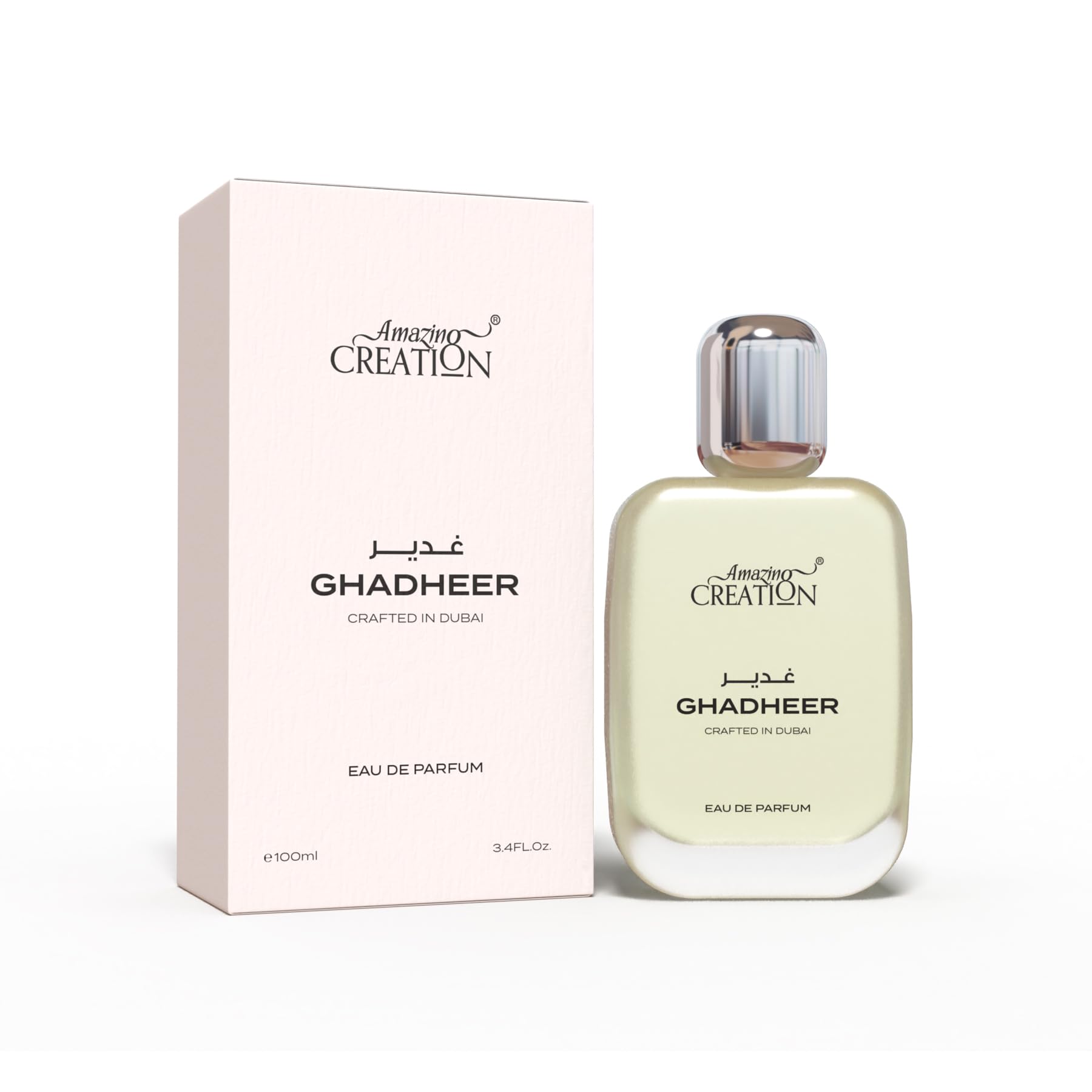 Amazing Creation Ghadheer Eau De Parfum, Citrus Aquatic Fragrance, Unisex, 3.4 FL OZ/100ml