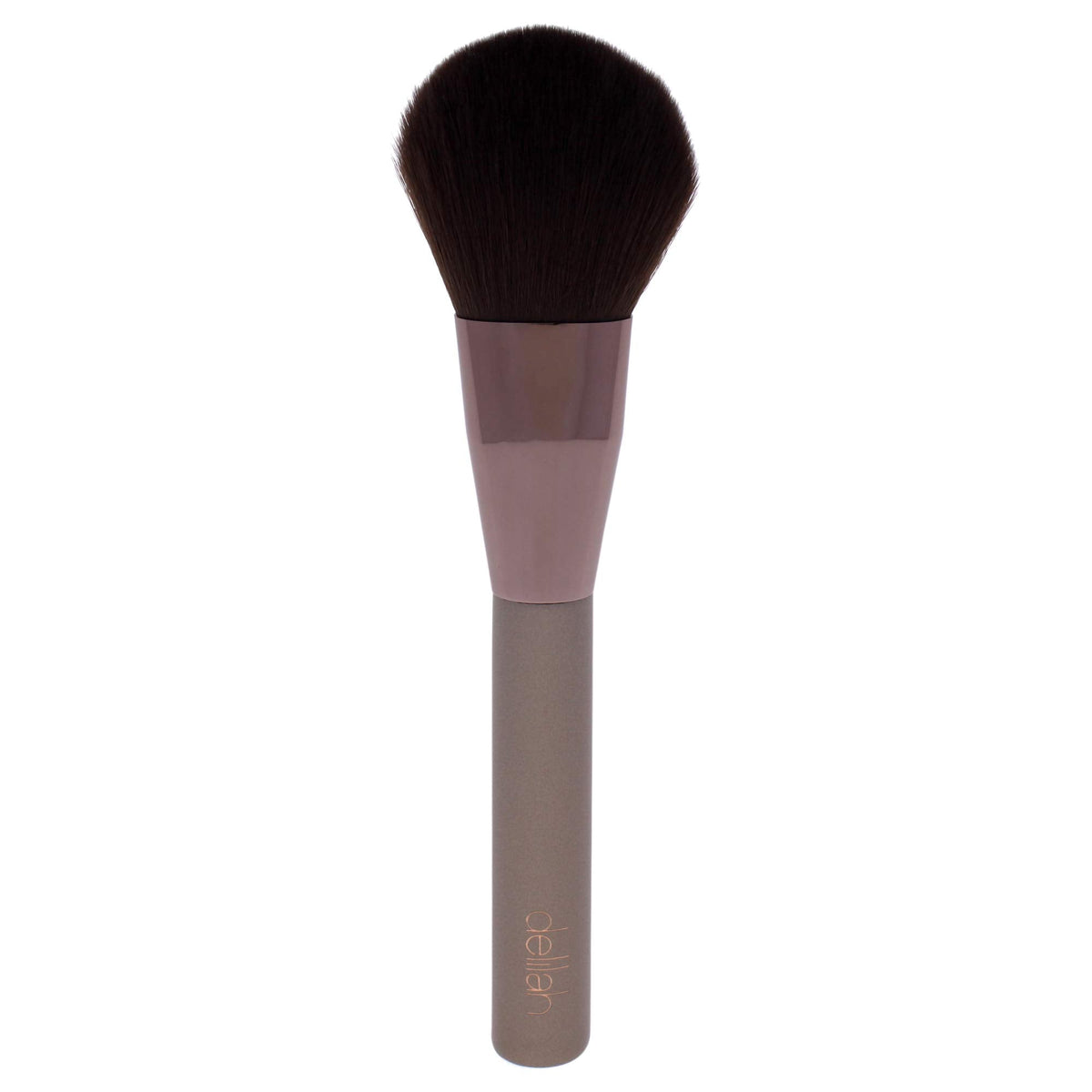 delilah - Large Powder Complexion Brush - Flat, Arched Shaped - Synthetic Fibre Blends - Loose or Pressed Powders - Wooden HAndle - For all Skin Type - Cruelty Free - 1 Pc