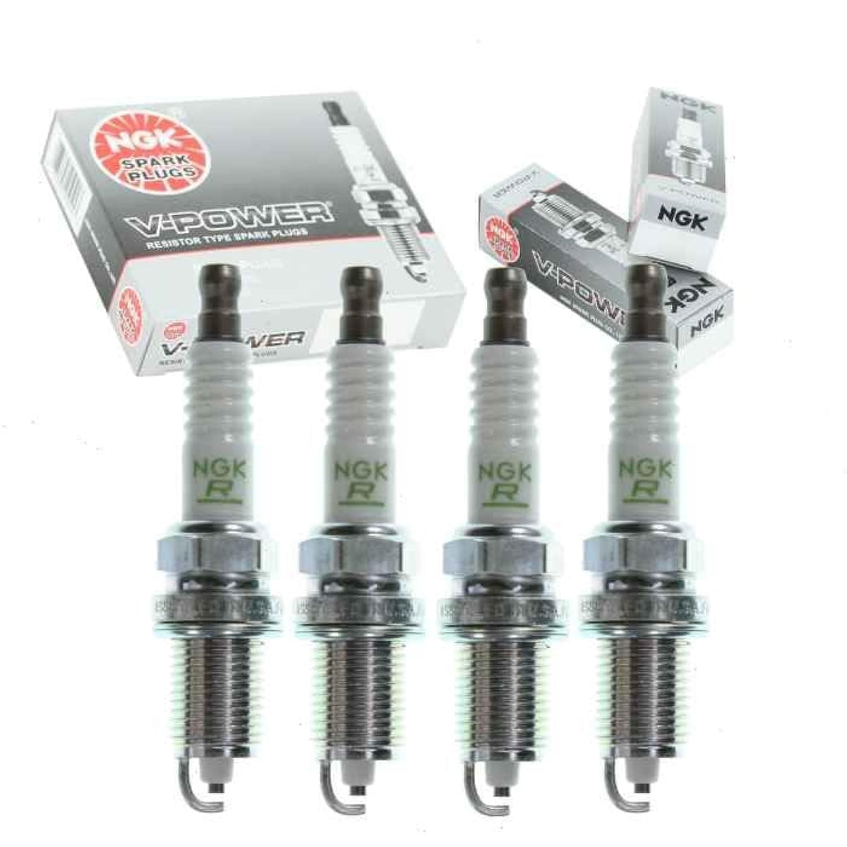 4 pc NGK V-Power Spark Plugs compatible with Kia Soul 2.0L L4 2010-2011