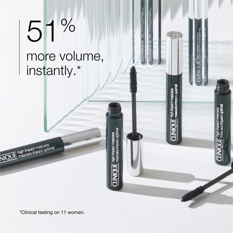 Clinique High Impact Mascara Volume and Length | Safe For Sensitive Eyes | Ophthalmologist Tested, Mini Travel Size, Black, 0.14 Fl Oz