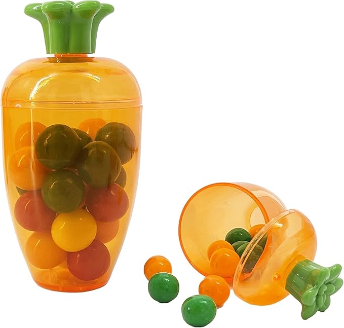 The Dreidel Company Fillable Easter Carrots Containers, Bright Orange Plastic Carrot, Perfect for Easter Hunt, Surprise 5.5" Inch Carrots (48-Pack)