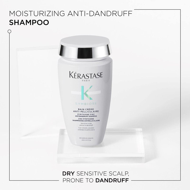 Kerastase Symbiose Anti Dandruff Shampoo Crème | Cleanses and Hydrates Scalp & Hair | For Scalps Prone to Dandruff | Sulfate-Free | Formulated with Zinc Pyrithione | 8.5 Fl Oz