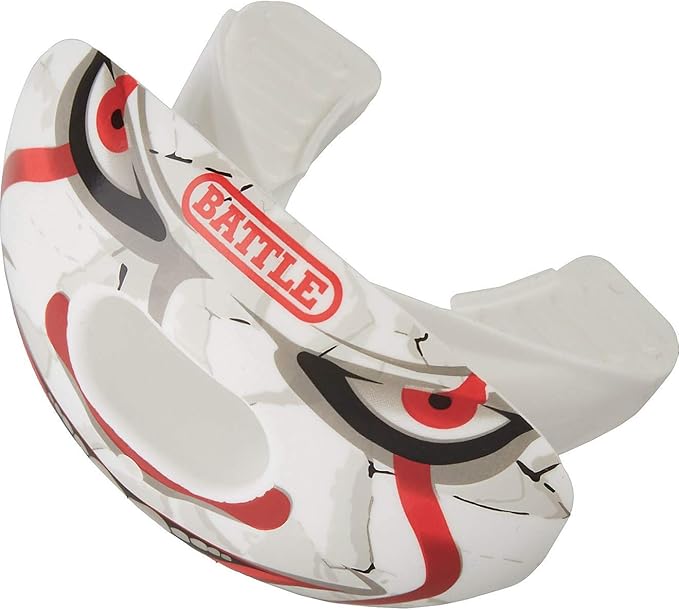 Battle Sports Oxygen Football Mouthguard - Football Mouth Guard with Strap, Superior Airflow & Better Performance, Maximum Breathability, Works with Braces