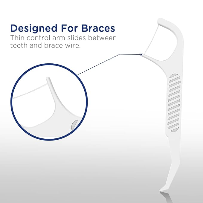 Upgraded Orthodontic Flossers for Braces - Ortho Dental Floss Picks, 100 Count (Pack of 1)