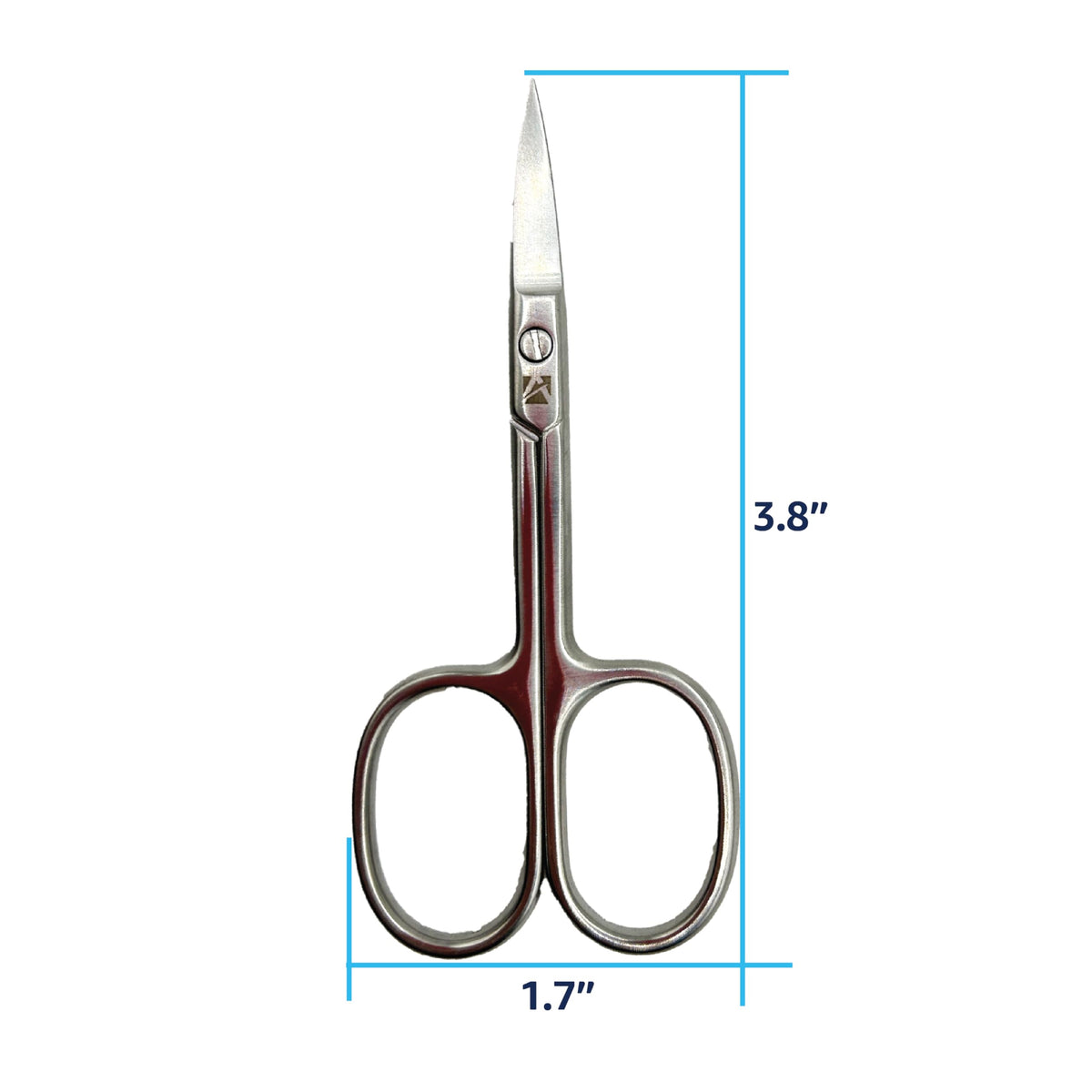 ClipperPro Grooming Scissors - Stainless Steel Trimming Scissors to remove cuticles - Perfect for Mustache, Beard, Eyebrows, Eyelashes and Ear Hair Cutting - Compact, Ambidextrous, Silver