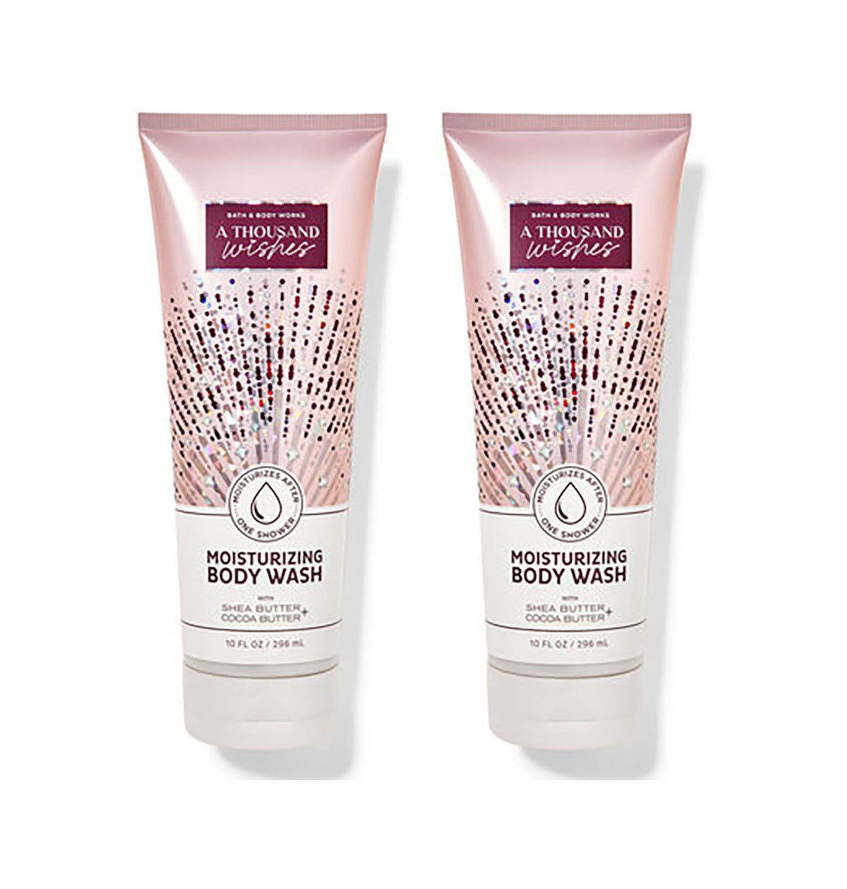 Bath and Body Works Moisturizing Body Wash with Shea Butter and Cocoa Butter 10 FL Oz / 296 ML - 2 Pack (A Thousand Wishes)