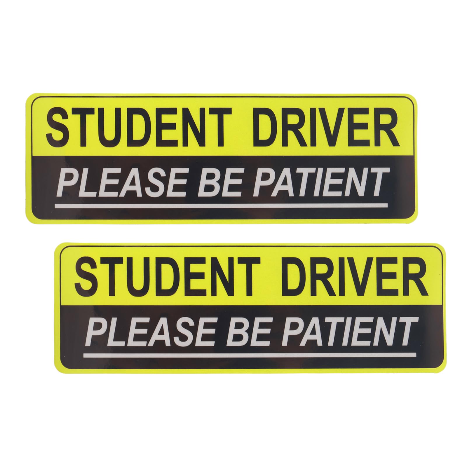 2Pcs Student Driver Magnet For Car,Reflective Student Driver Sticker Magnet For Car Makes Others Quickly Recognize Novice Driver