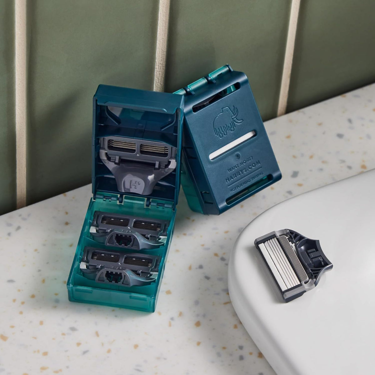Harry's Original Razor Blades for Men - 14 Count - Premium Razor Blade Refill Cartridges - German Engineered