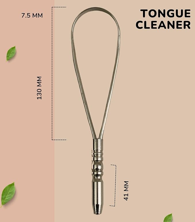 Nature's Own Tongue Scraper for Adults with Eco Friendly Travel Case 100% Stainless Steel, Reduce Bad Breath, Tongue Scrubber, Easy to Use, Tongue Cleaner for Oral Care & Hygiene