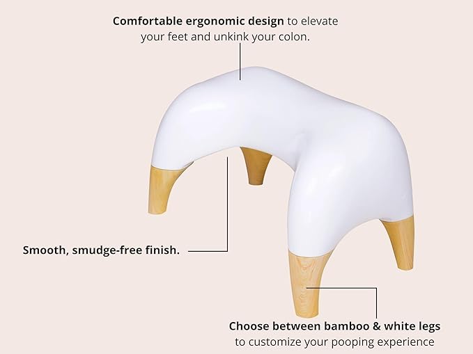 TUSHY Ottoman: A Premium Toilet Stool for The Bathroom, Modern Sleek Design | Squatting Position Helps Improves Bowel Health & Relieves Constipation (Tall 9" Stool), White/Brushed Nickel