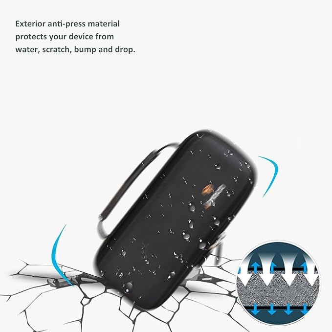 Aproca Black Hard Storage Protective Case, for COSLUS Water Dental Flosser Portable Cordless Oral Irrigator F5020E and Accessories