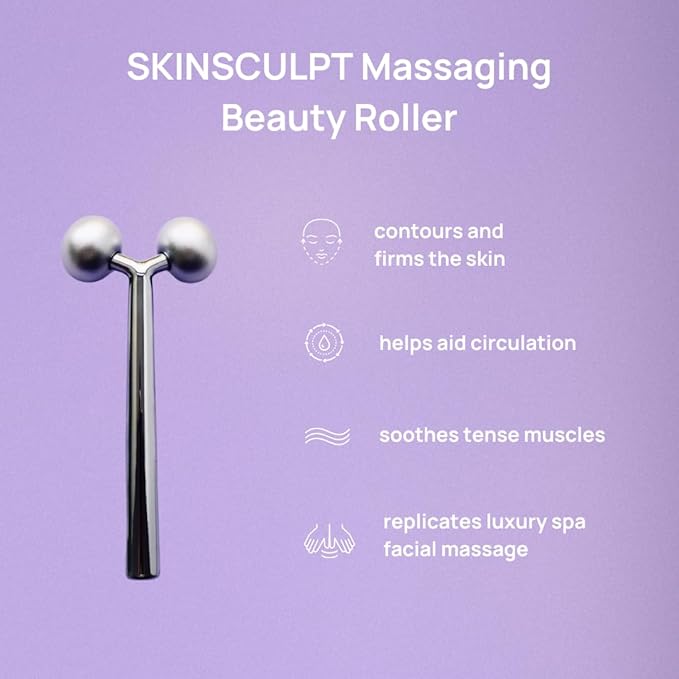 Mei Apothecary Face Roller Skin Care Tool | SKINSCULPT Face Massager Tool | Natural, Non-Toxic Sculpting Tool for All Skin Types | Relieves Facial Tension & Rejuvenates Skin