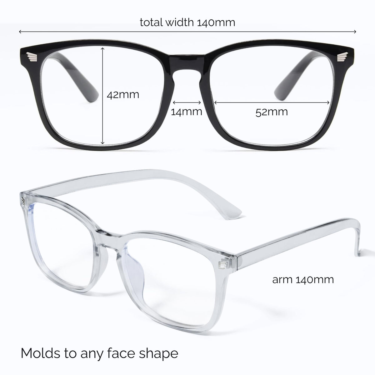 livho High Tech Blue Light Glasses - Advanced Blue Light Blocking Computer Glasses - Screen Fatigue & UV Protection