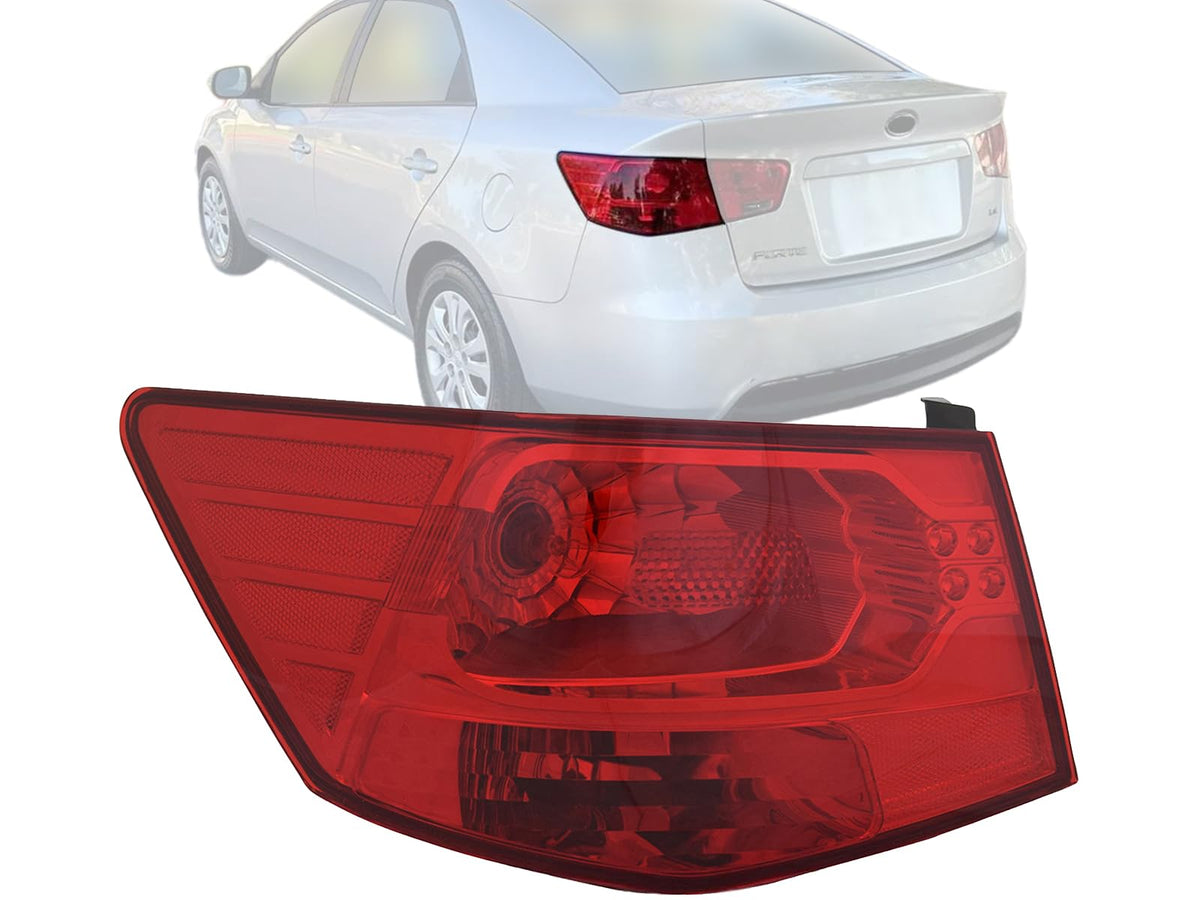 Auto Parts Avenue APA Replacement Tail Light Rear Lamp for 2010 2011 2012 2013 Forte Sedan with Bulbs Included Driver Left Side