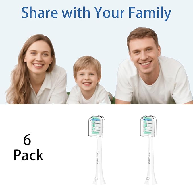 Replacement Toothbrush Heads for Philips Sonicare Replacement Heads, Replacement Brush Head Compatible with Phillips Sonicare Electric Toothbrush, 6 Pack
