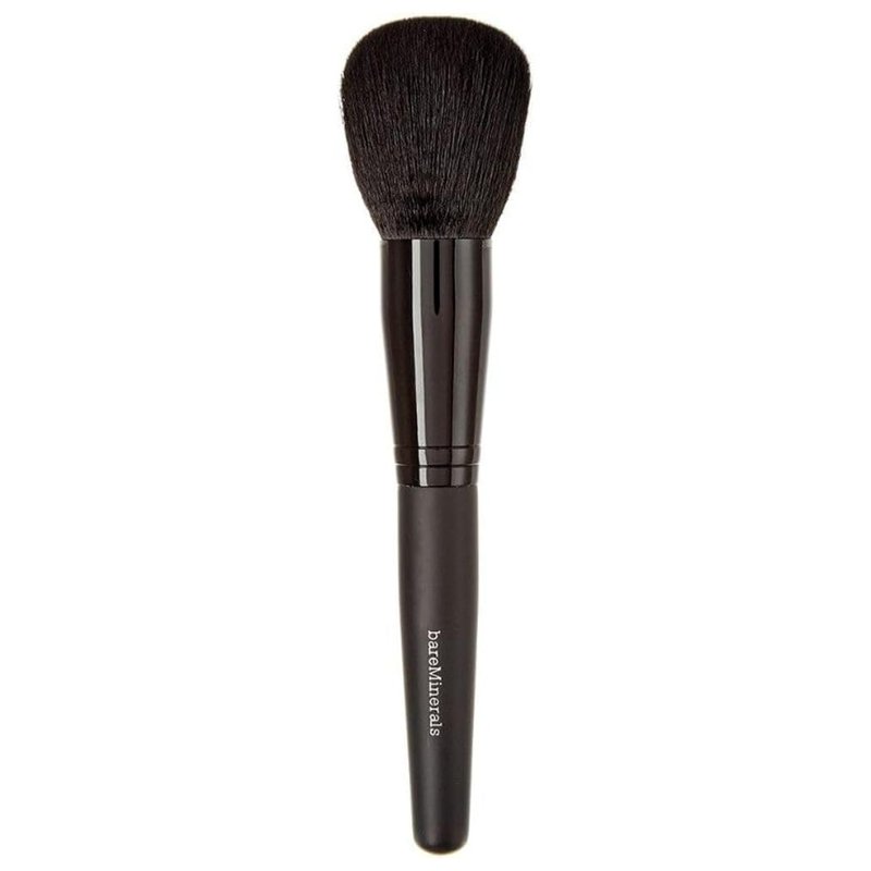 bareMinerals Supreme Finisher Makeup Powder Brush with Synthetic Fibers, For Applying Setting Powders, Highlighters + Bronzers, Vegan Blending Brush