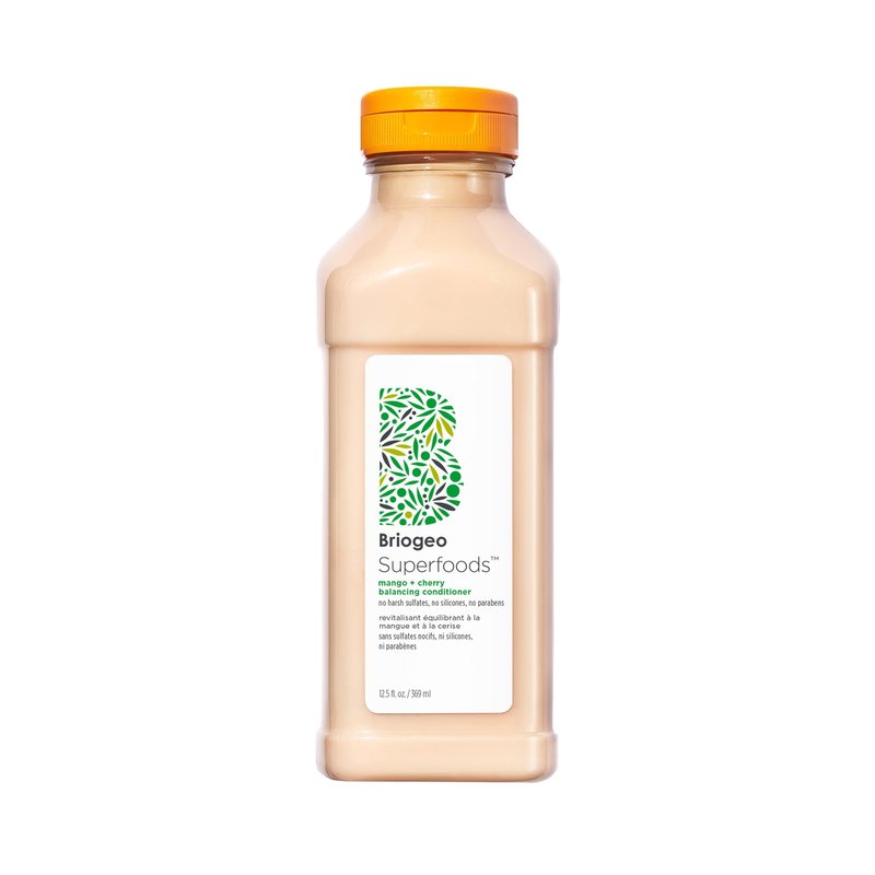 Briogeo Superfoods Mango + Cherry Balancing Conditioner for Oily Hair | Lightweight Hydration & Oil Control | Vegan & Cruelty-Free | 12.5 fl oz