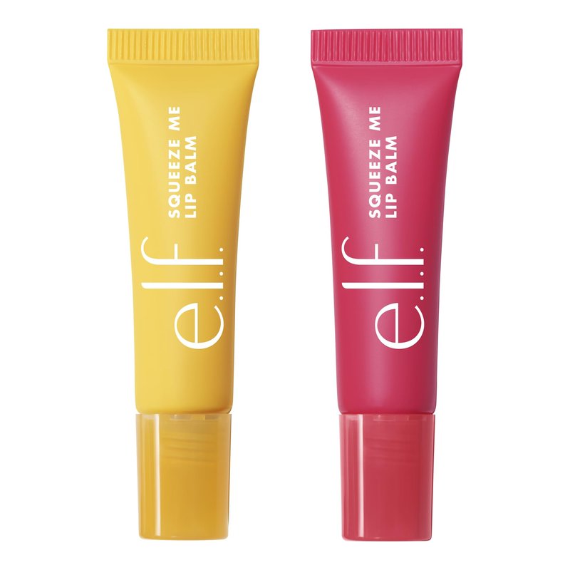 e.l.f. Squeeze Me More Lip Balm Duo, Moisturizing Balm For A Sheer Tint Of Color, Made With Hyaluronic Acid, Vegan & Cruelty-Free, Mango & Watermelon