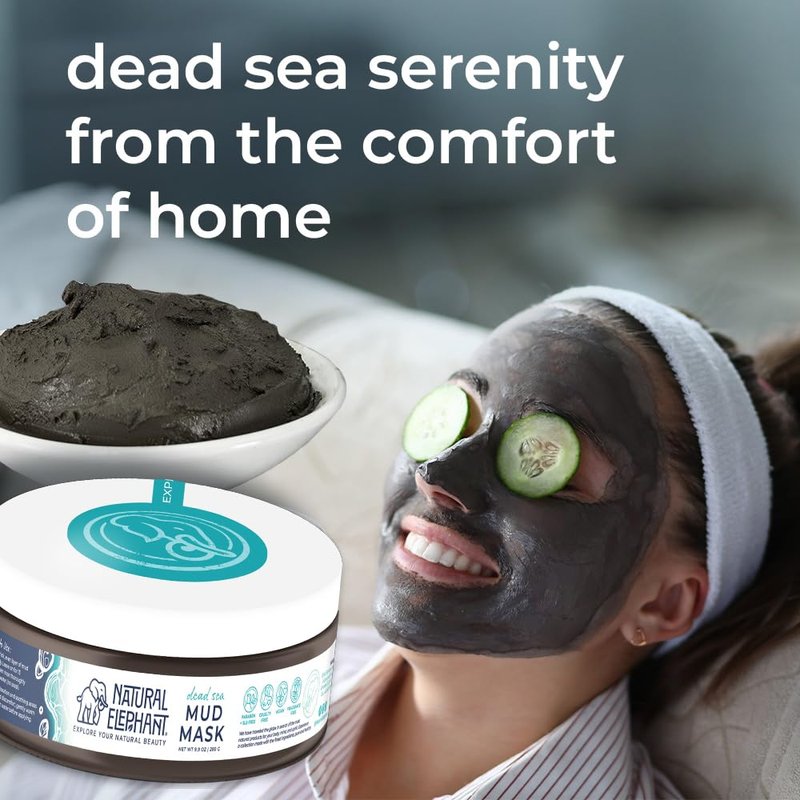 Natural Elephant Dead Sea Mud Mask (40oz (Pack of 4 9.9oz Jars))