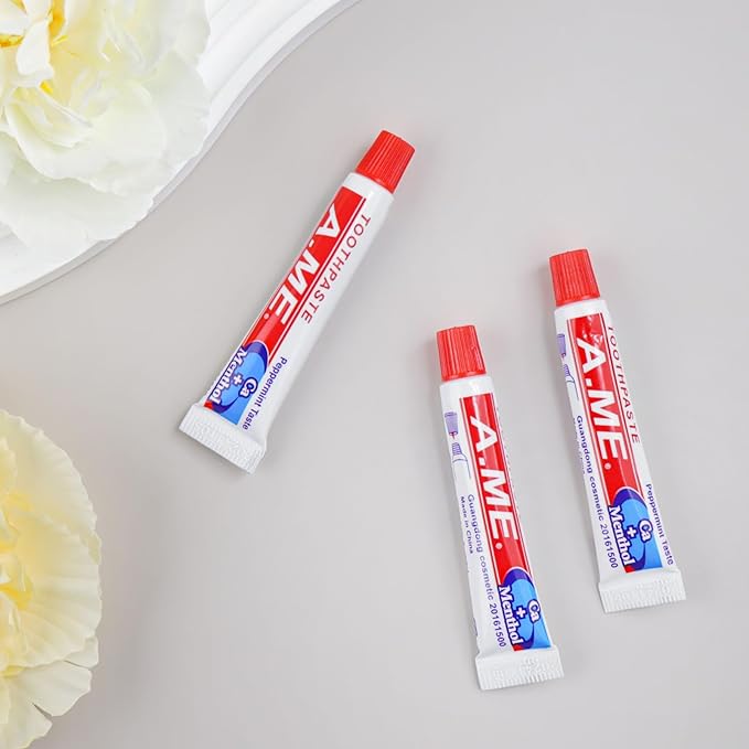 Travel Size Toothpaste Bulk, Disposable Small Portable Toothpaste, Travel Pocket Size for Vacation Hotel, Shelter/Homeless/Nursing Home/Charity Mini 0.35 oz (Pack of 100)