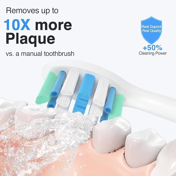 Electric Toothbrush Heads for Philips Sonicare Replacement Heads C1,C2,4100, Replacement Brush Head Compatible with Phillips Sonicare Electric Toothbrushes C2,C1, for Philips Sonic Care Brush,8 Pcs