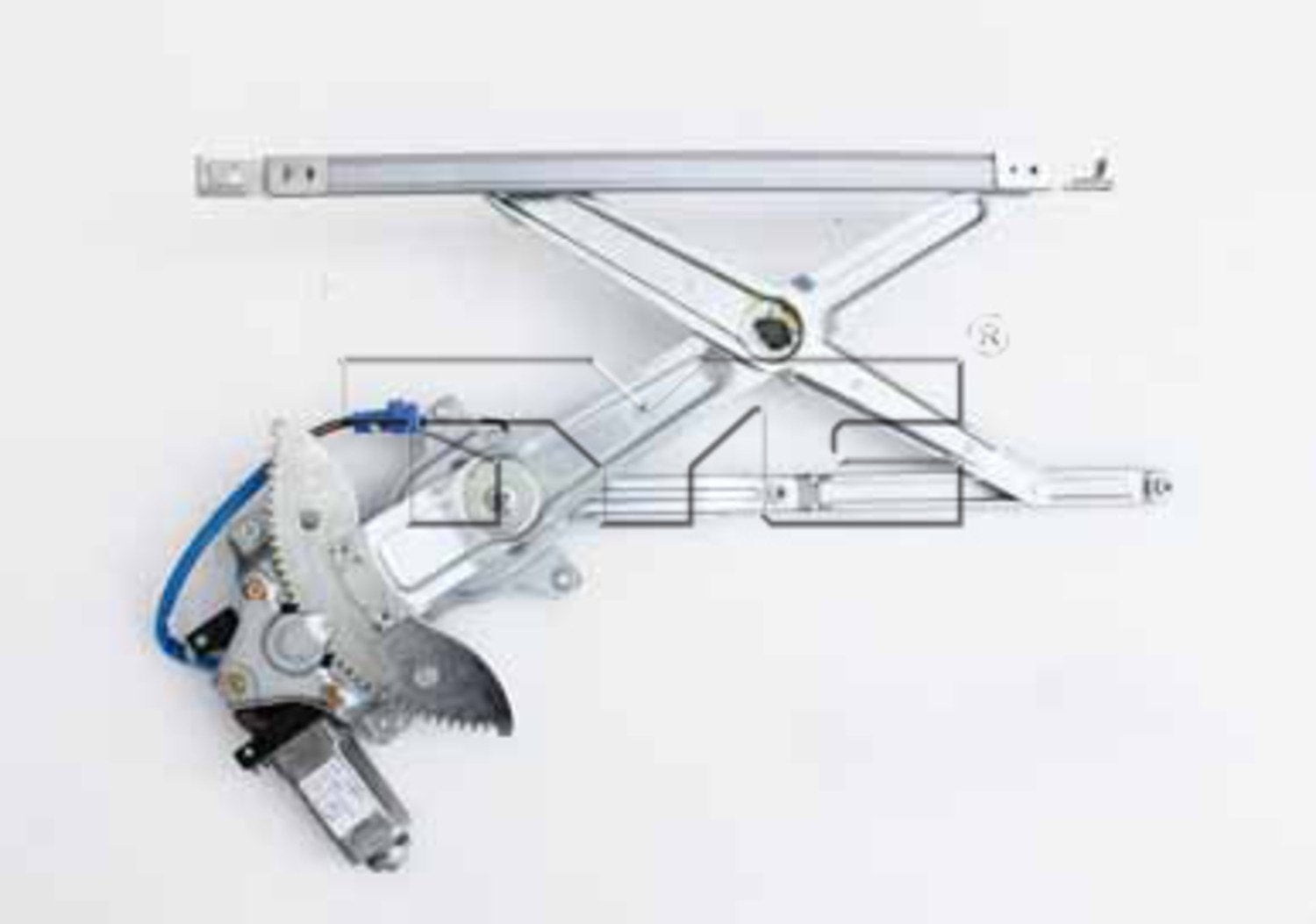 TYC 660095 Toyota Sienna Front Passenger Side Replacement Power Window Regulator Assembly with Motor