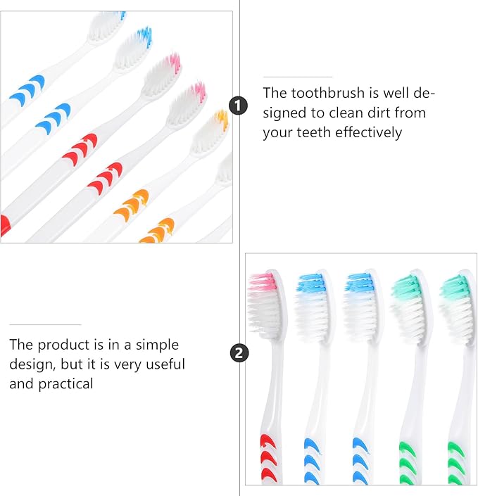Disposable Toothbrushes 30pcs Travel Family Set Soft Colored Bristles Oral Care Tool Portable Tooth Cleaning for Hotel and Daily Use