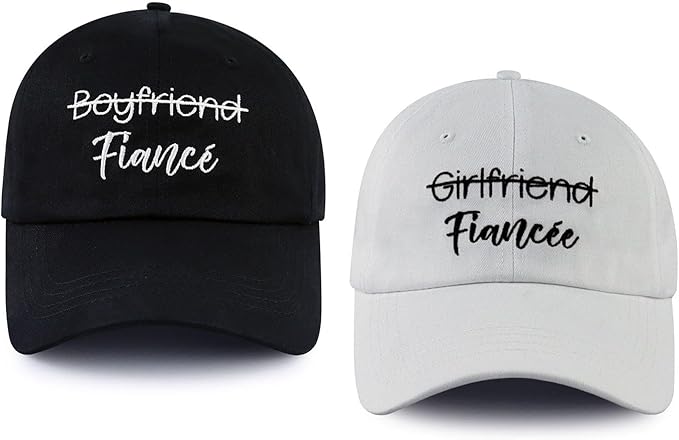 Engagement Gifts for Couples, Engagement Party Decorations Hat, Fiance Fiancee Wedding Baseball Cap, Christmas Engaged Gifts for Women Men Her Him Bf