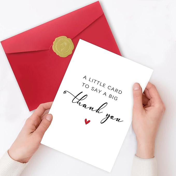Simple Thank You Card Gifts for Men Women, Appreciation Gifts for Teacher Boss, A Little Card to Say A Big Thank You
