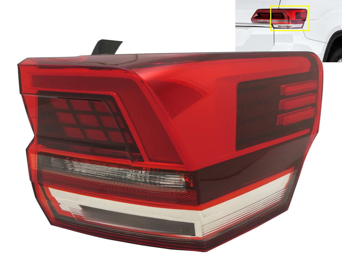 APA Replacement for Outer LED Tail Light 2018 2019 2020 Atlas Passenger Right Side 3CN945208B VW2805130C