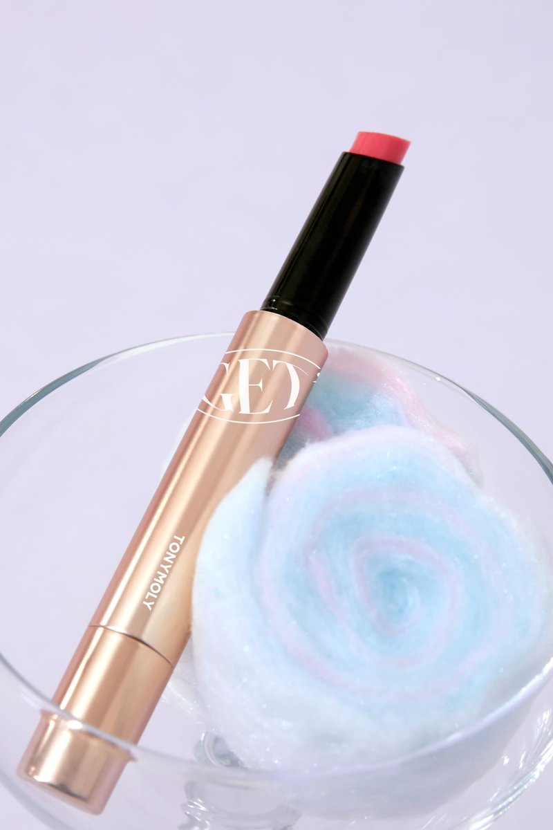 TONYMOLY Get It Tint Glaze Balm – Hydrating & Plumping Tinted Lip Balm with Nourishing Oils, Glossy Finish Lip Tint Crayon, Korean Glow Lip Gloss, Cotton Candy Shade