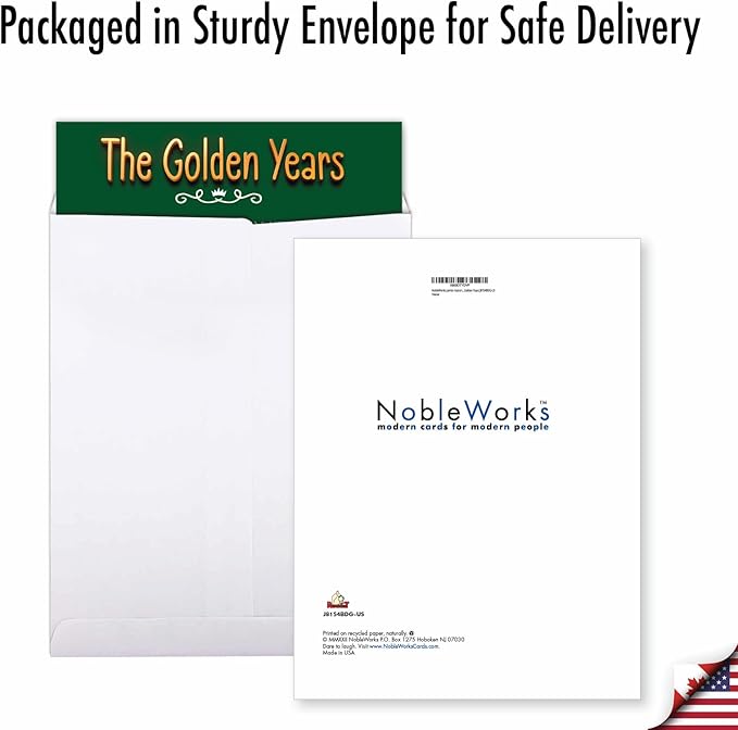 NobleWorks Jumbo Hysterical Birthday Greeting Card From Us 8.5 x 11 Inch with Envelope (1 Card) The Golden Years J8154BDG-US