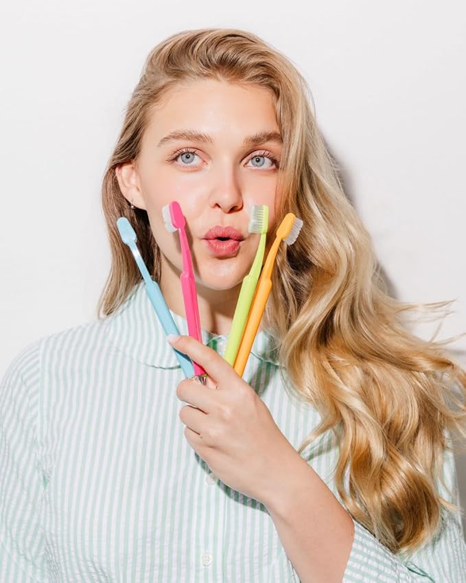 TRASK The Better Brush - Luxury Soft Bristle Dentist Designed Manual Toothbrush for Adults, Azure
